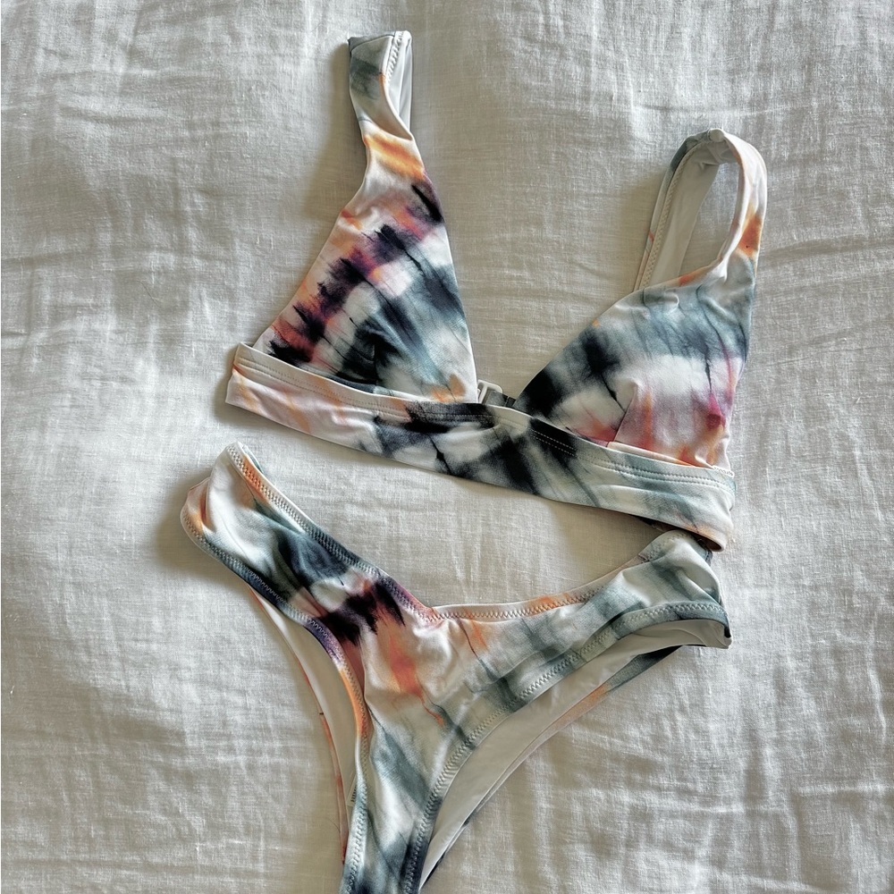 Rip Curl bikini set XS fits small tie dye two piece swimsuit